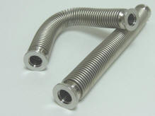 Vacuum Roughing Hoses, NW16, NW-25, NW-40, NW-50 ISO-KF Flanges, 18", 24", 24", 36" 